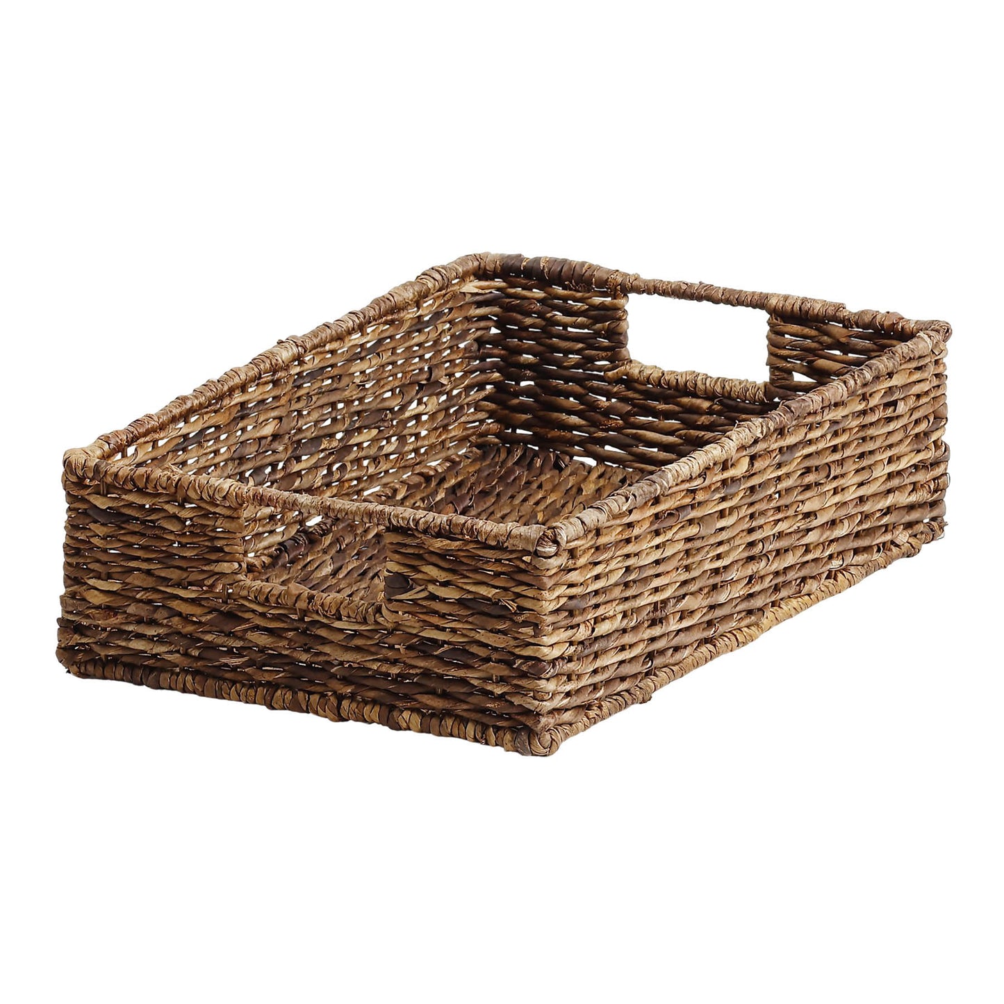 Abaca Rectangle Storage Basket - Brown, 16.2x11.5x4.8"