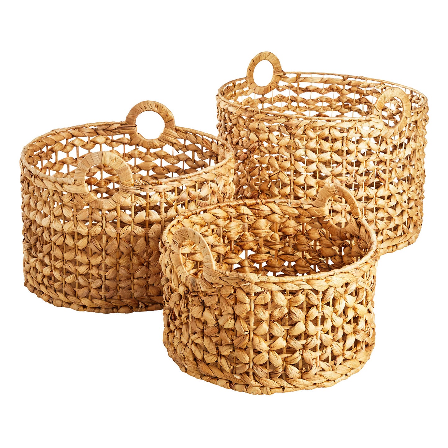 Wicker Round Storage Basket - Neutral, 18.0x18.0x12.0"
