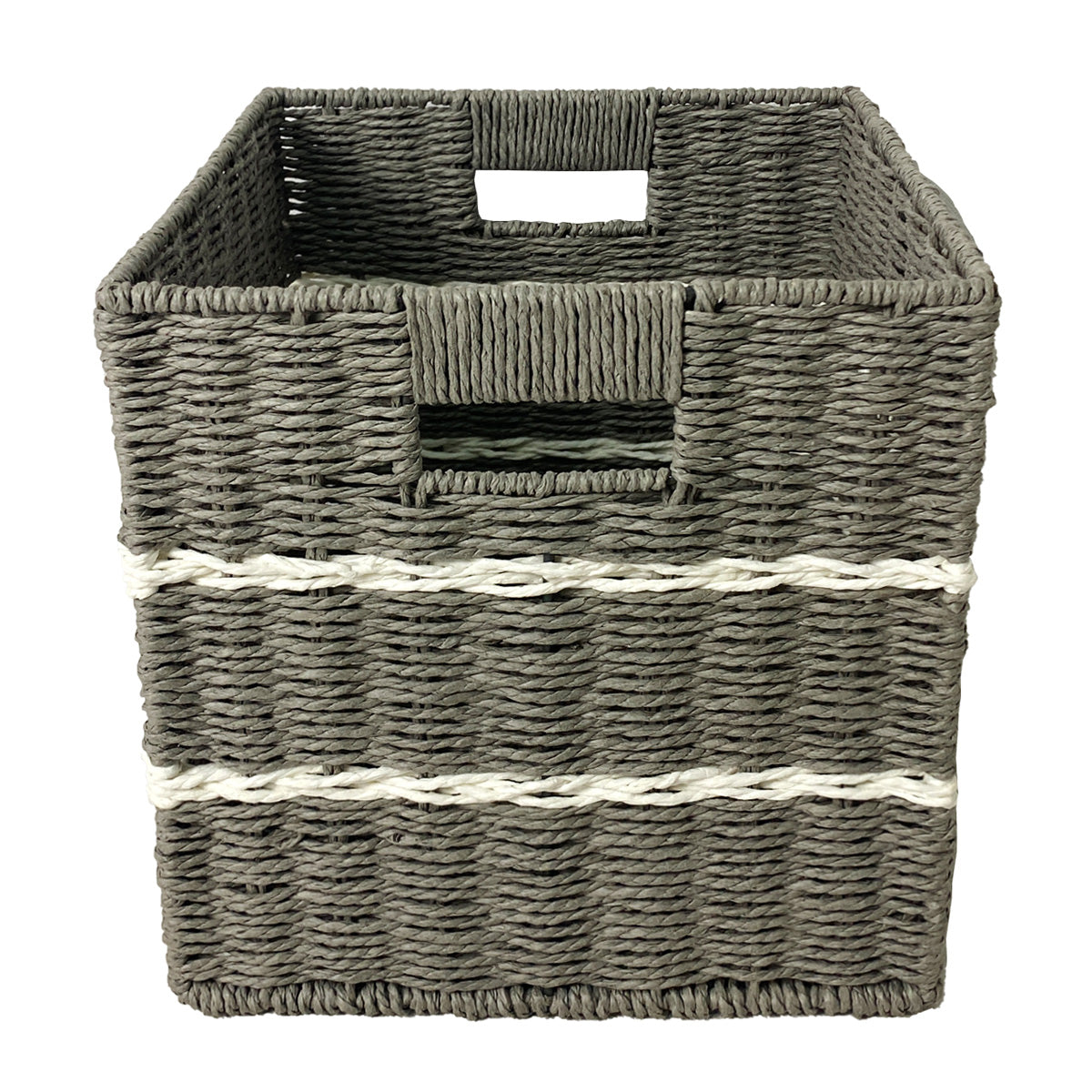 Paper Storage Basket - Grey, 10.5x10.5x10.5"