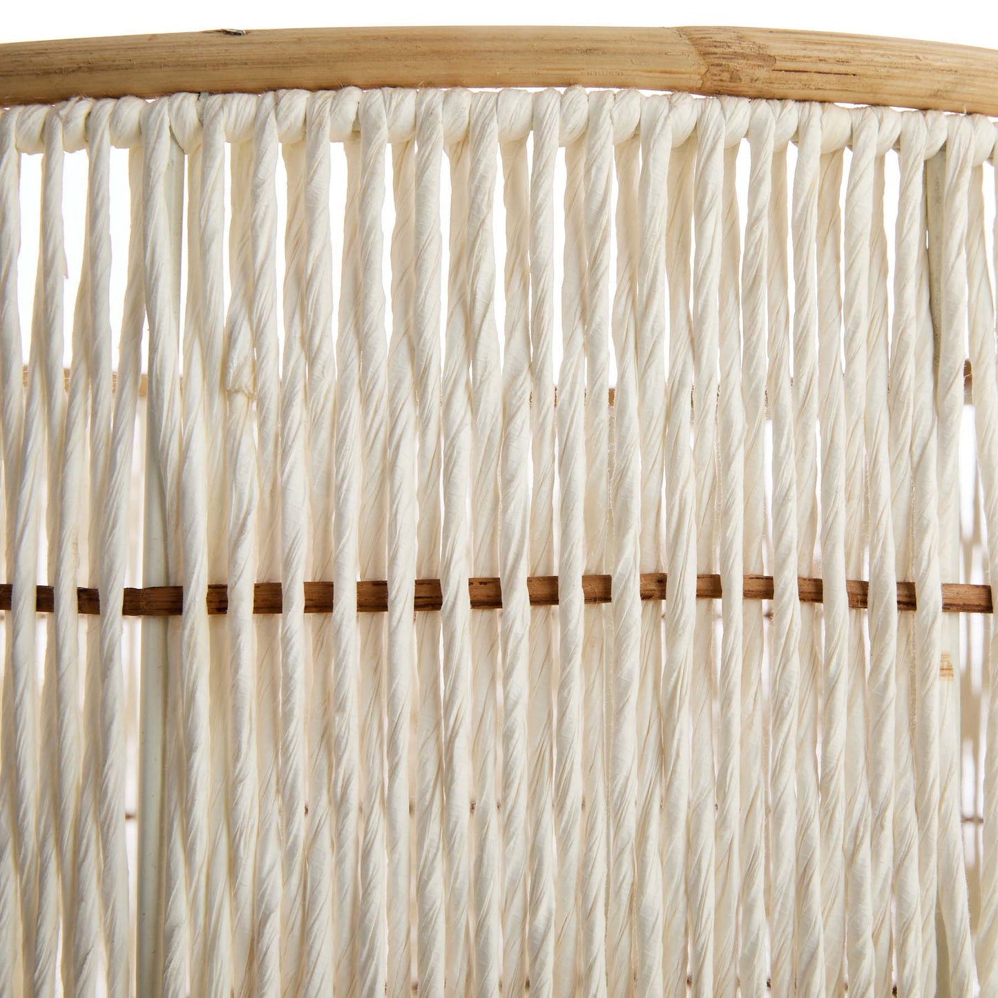 Fabric Round Storage Basket - White, 21.0x21.0x20.0"