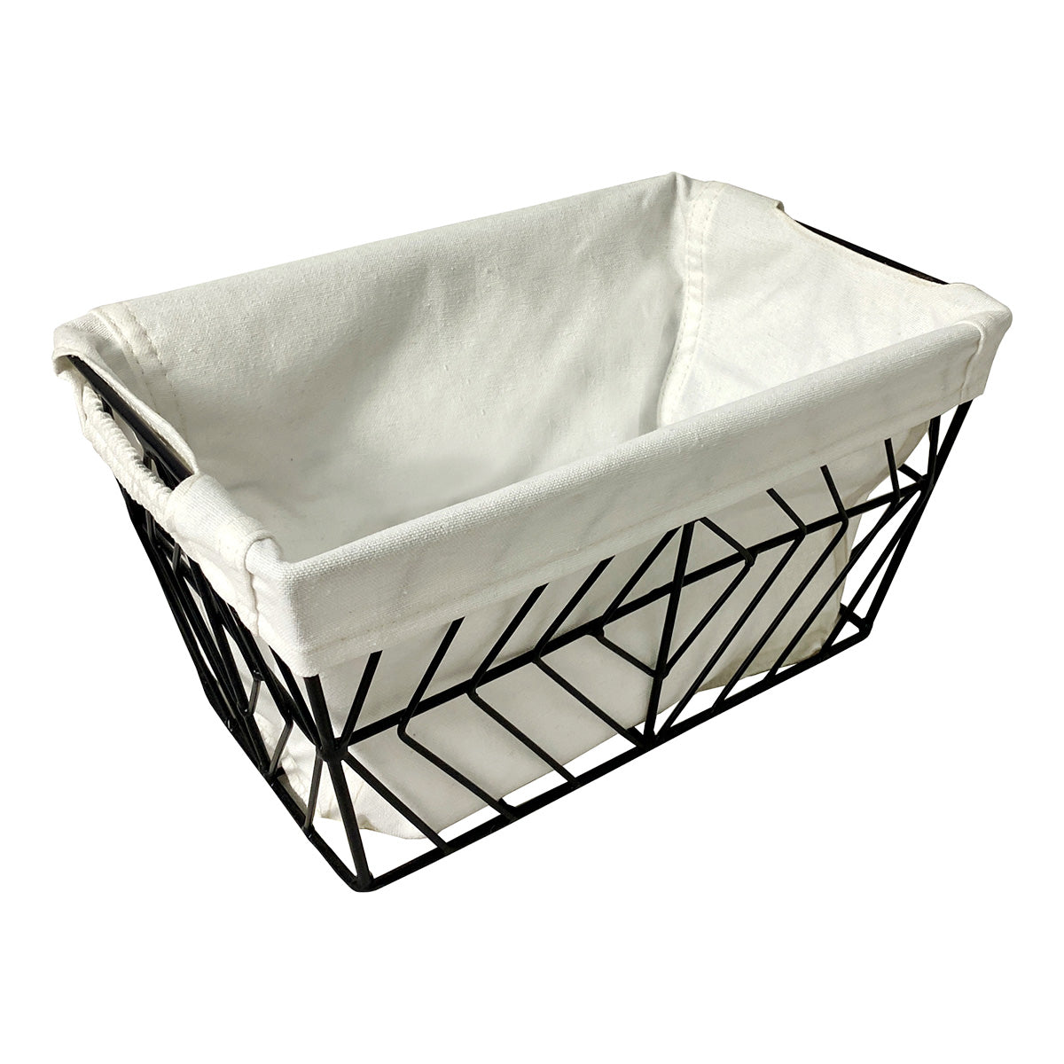 Metal Rectangle Storage Basket - Black, 11.0x7.1x5.5"