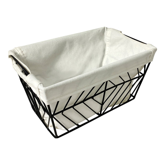 Metal Rectangle Storage Basket - Black, 11.0x7.1x5.5"