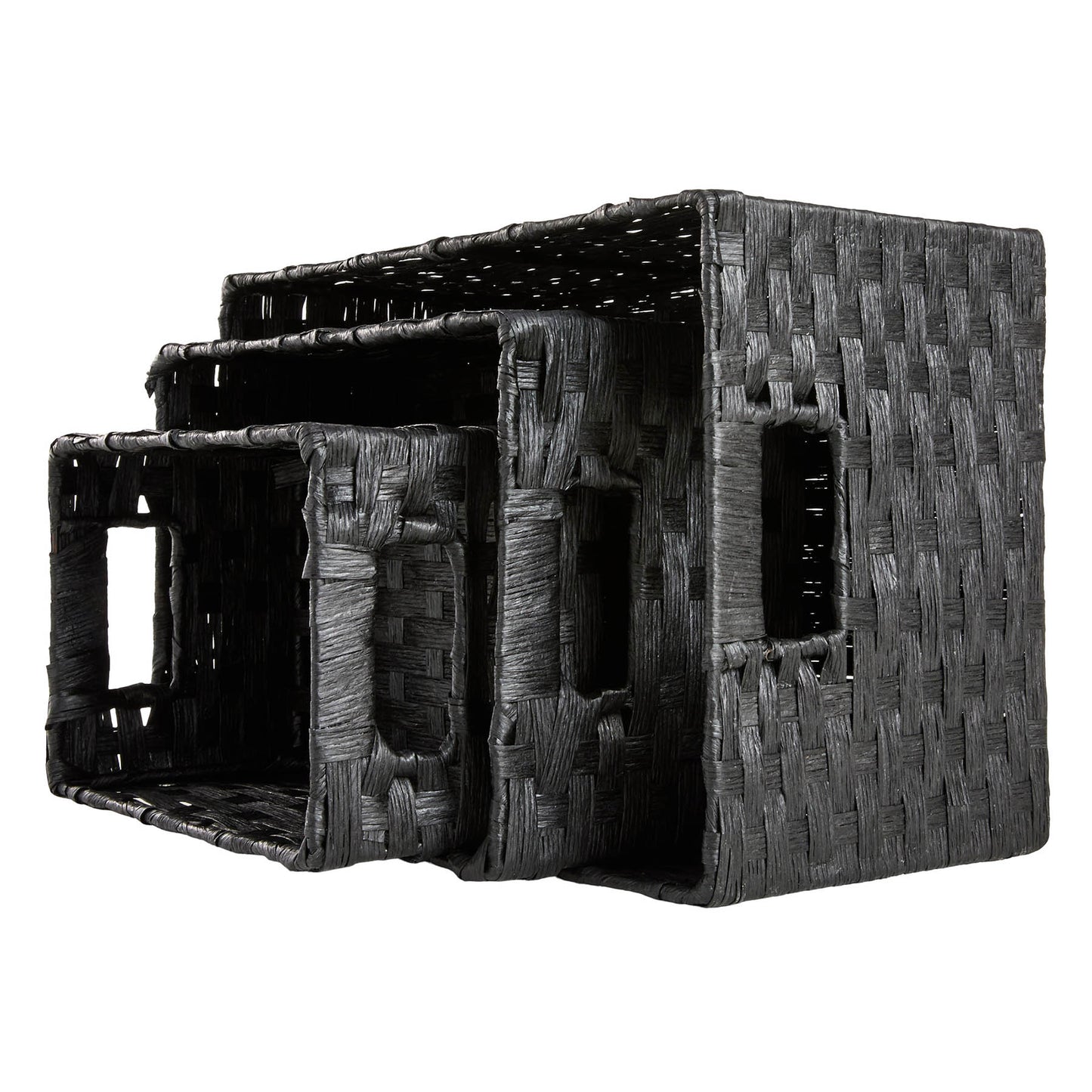 Paper Rectangle Storage Basket - Black, 14.5x10.0x7.0"