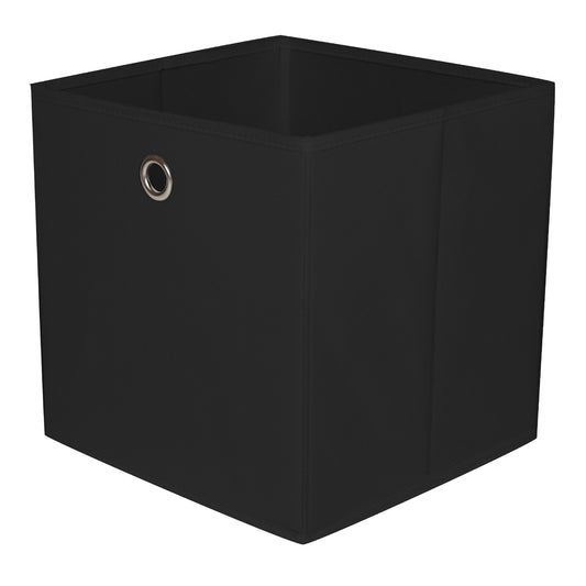 Fabric Storage Basket - Black, 10.6x10.6x11.0"