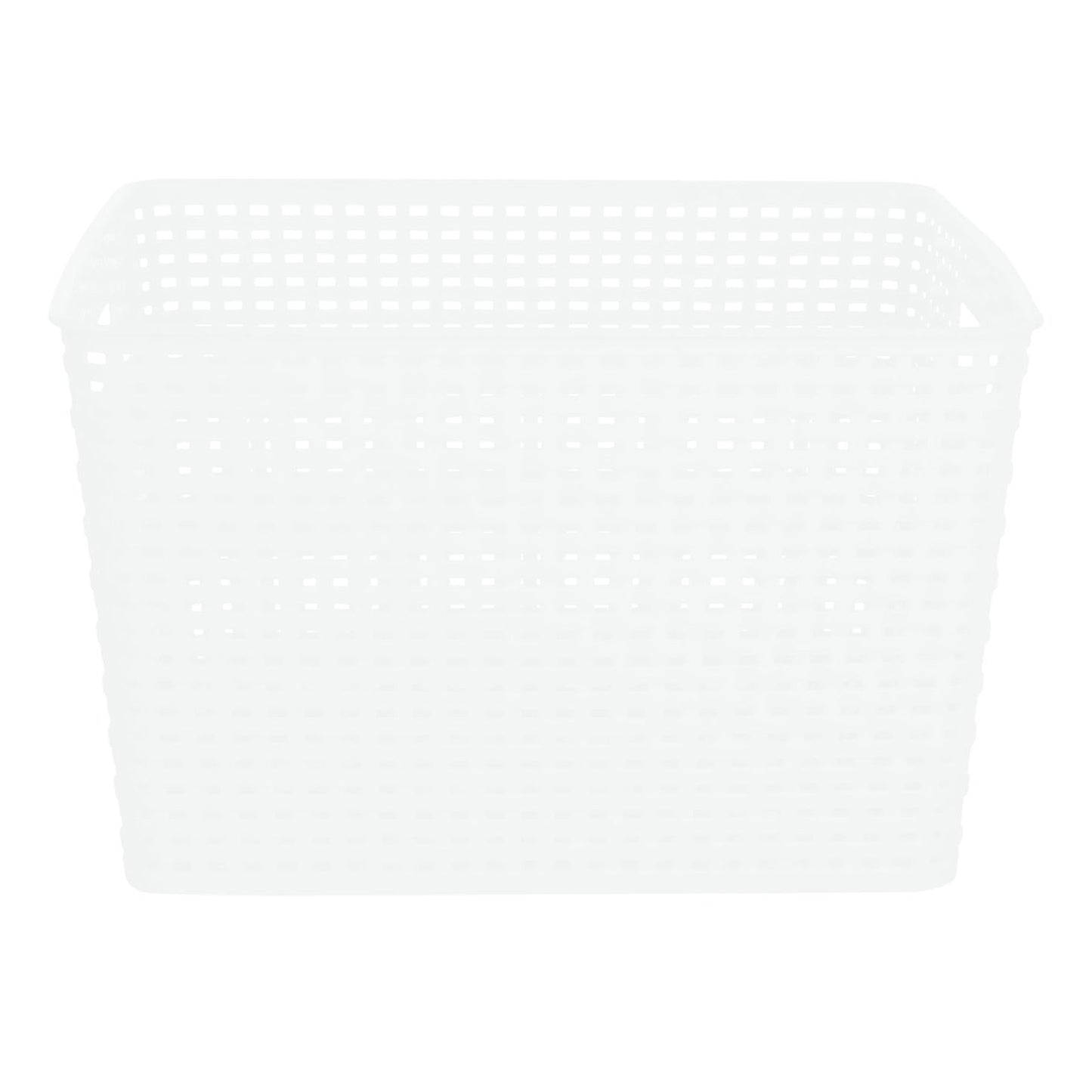 Plastic Rectangle Storage Basket - White, 13.8x11.4x8.7"