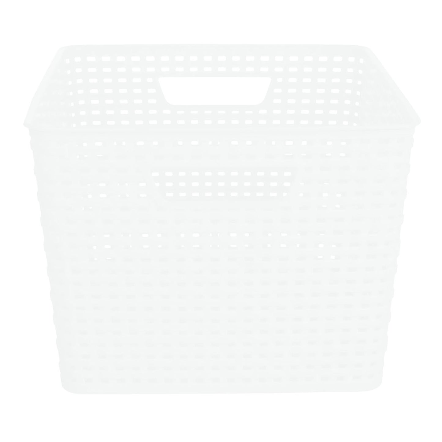 Plastic Rectangle Storage Basket - White, 13.8x11.4x8.7"