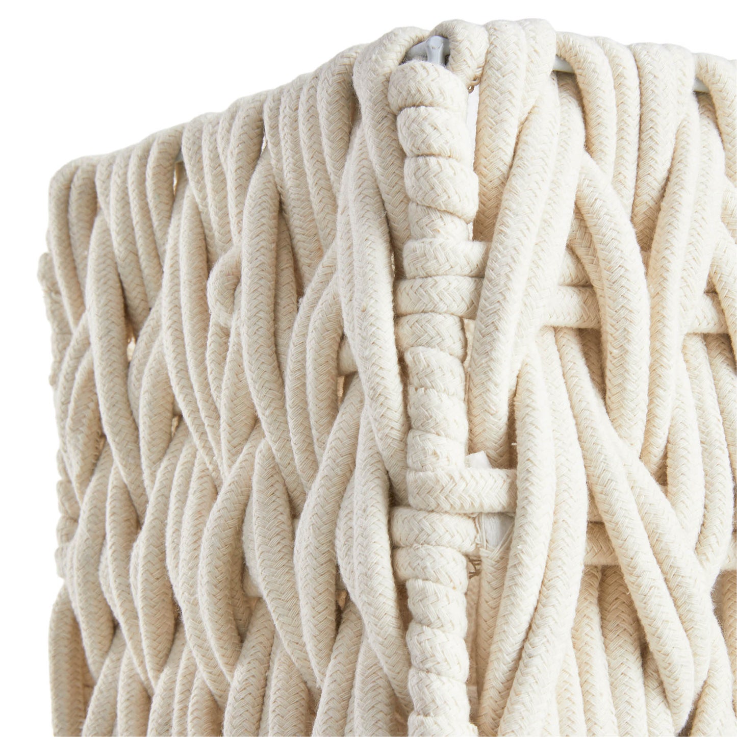 Cotton Rectangle Storage Basket - White, 13.0x8.0x7.0"