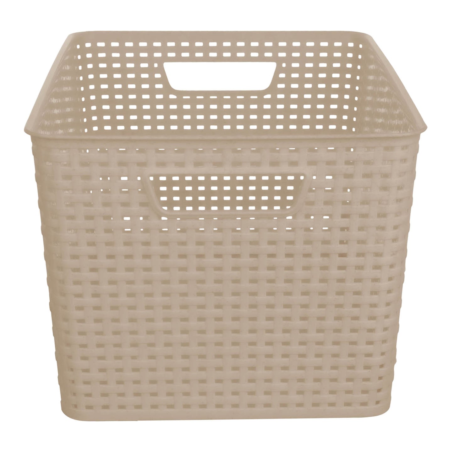 Plastic Rectangle Storage Basket - Brown, 16.7x11.6x8.9"