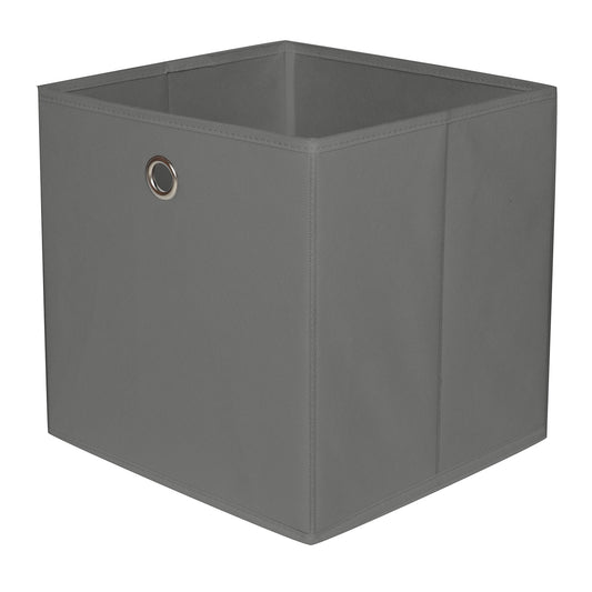 Fabric Storage Basket - Grey, 10.6x10.6x11.0"