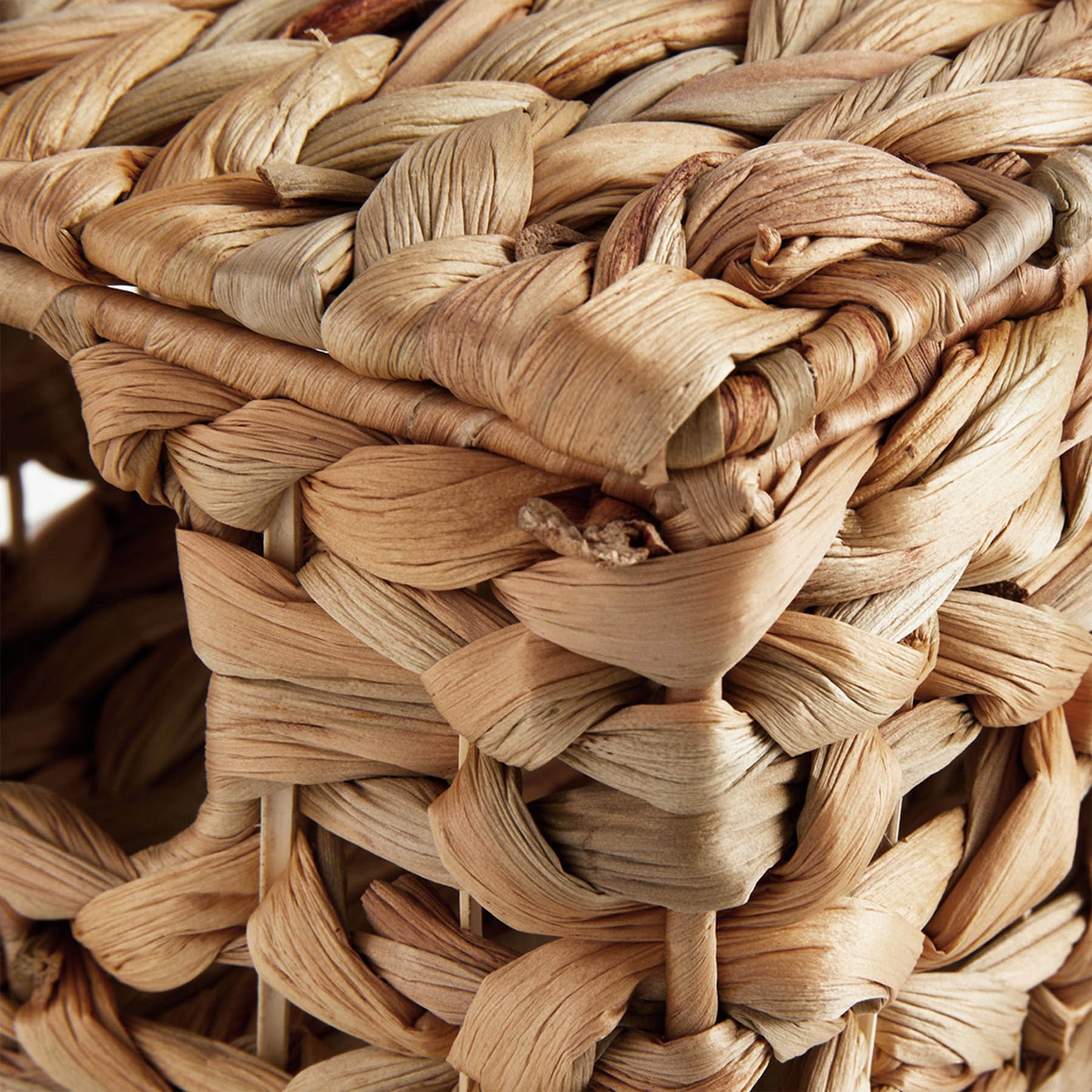 Water Hyacinth Rectangle Storage Basket - Natural, 11.8x7.8x5.5"