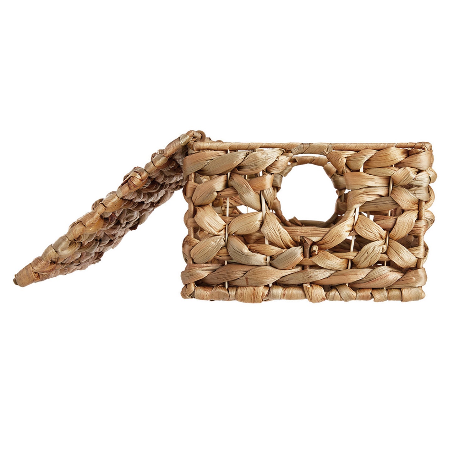Water Hyacinth Rectangle Storage Basket - Natural, 11.8x7.8x5.5"
