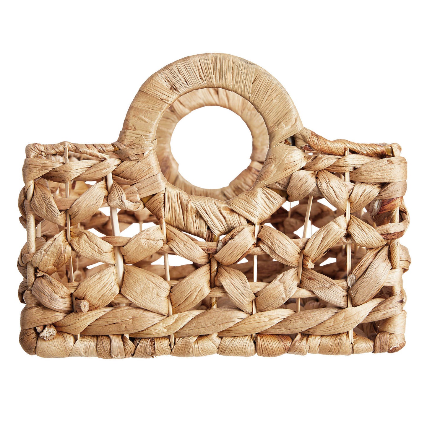 Water Hyacinth Rectangle Storage Basket - Natural, 11.8x8.0x7.0"
