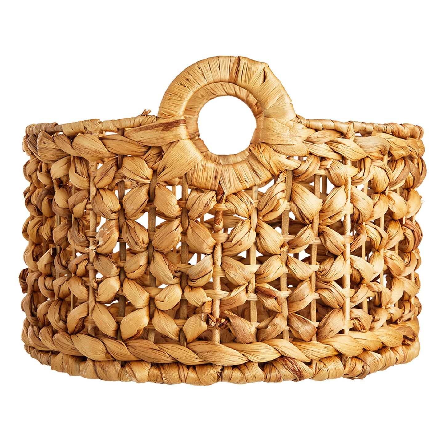 Wicker Round Storage Basket - Neutral, 14.0x14.0x8.0"