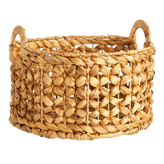 Wicker Round Storage Basket - Neutral, 14.0x14.0x8.0"