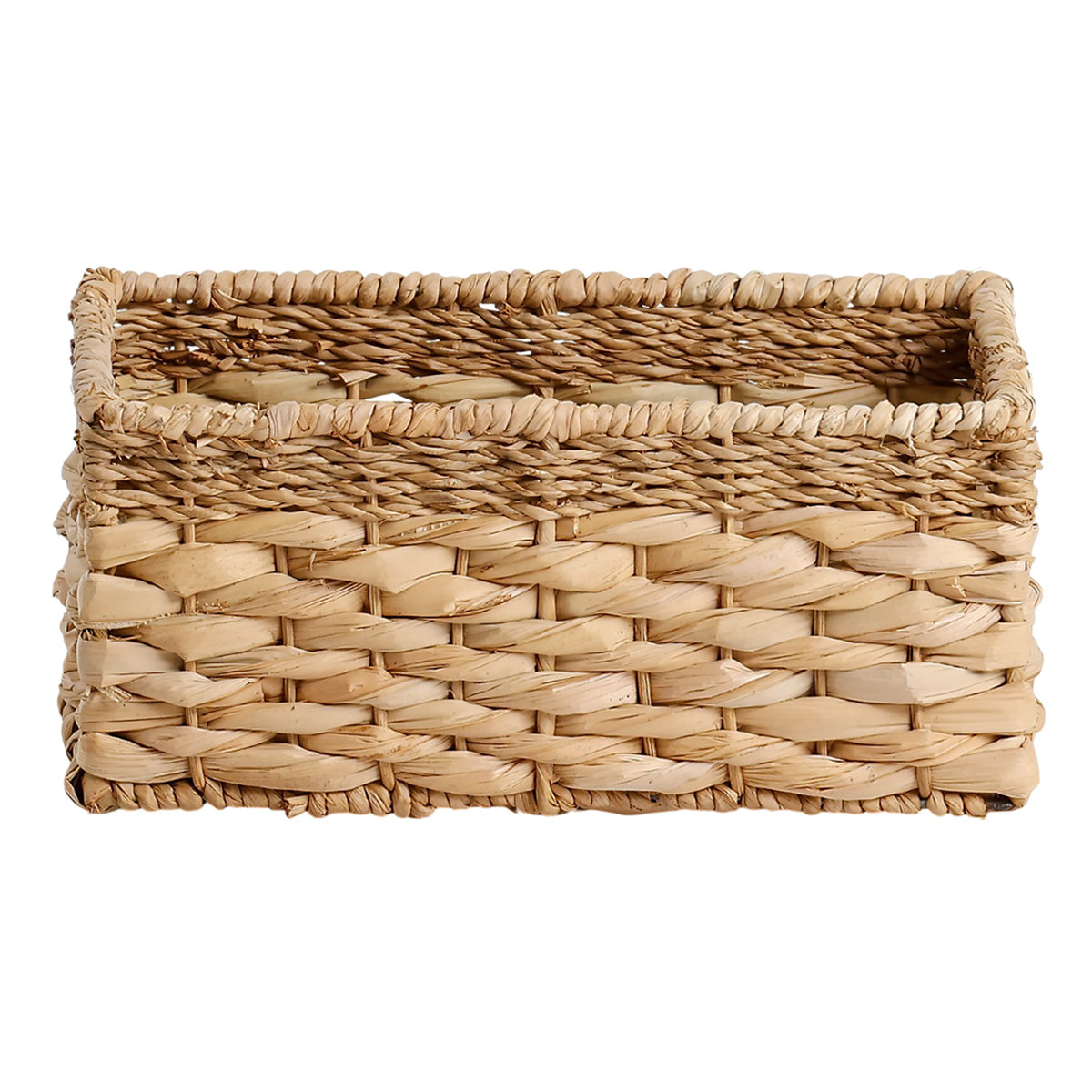 Water Hyacinth Rectangle Storage Basket - Natural, 11.4x6.5x5.0"