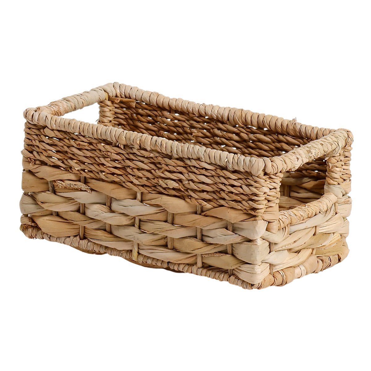 Water Hyacinth Rectangle Storage Basket - Natural, 9.0x5.0x4.0"
