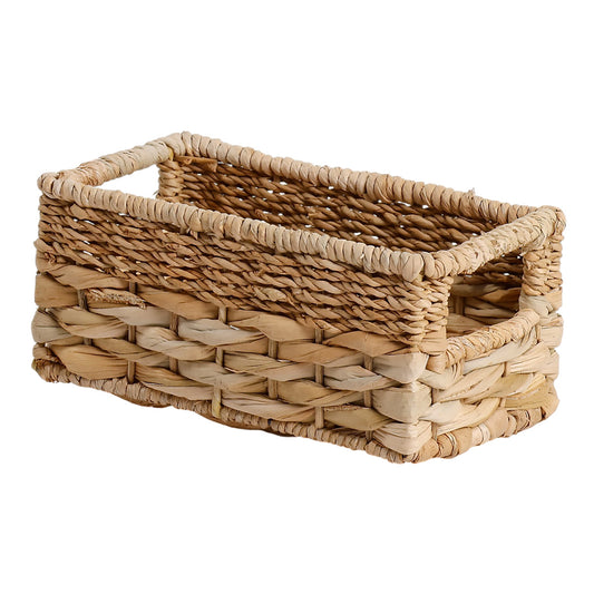 Water Hyacinth Rectangle Storage Basket - Natural, 9.0x5.0x4.0"