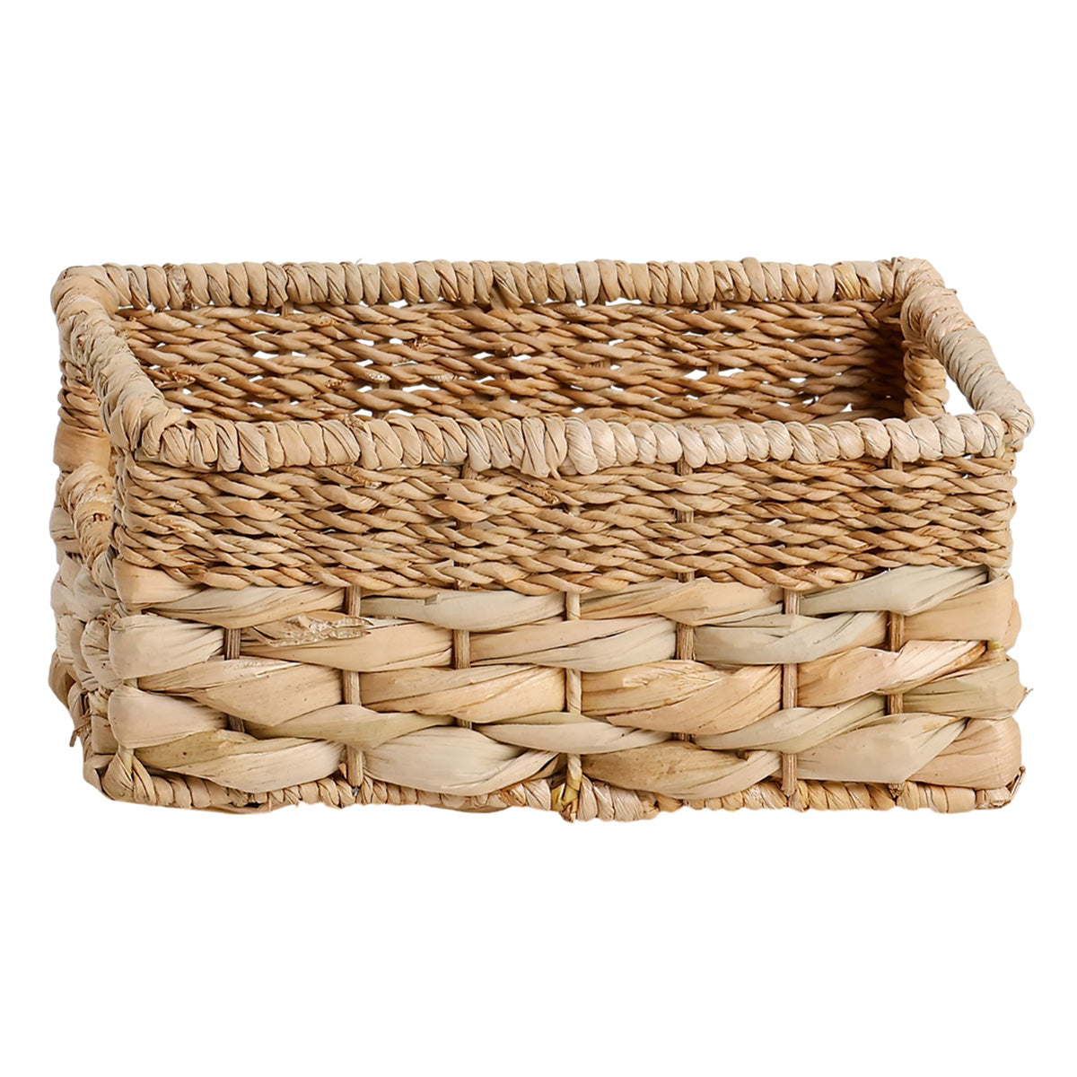 Water Hyacinth Rectangle Storage Basket - Natural, 9.0x5.0x4.0"