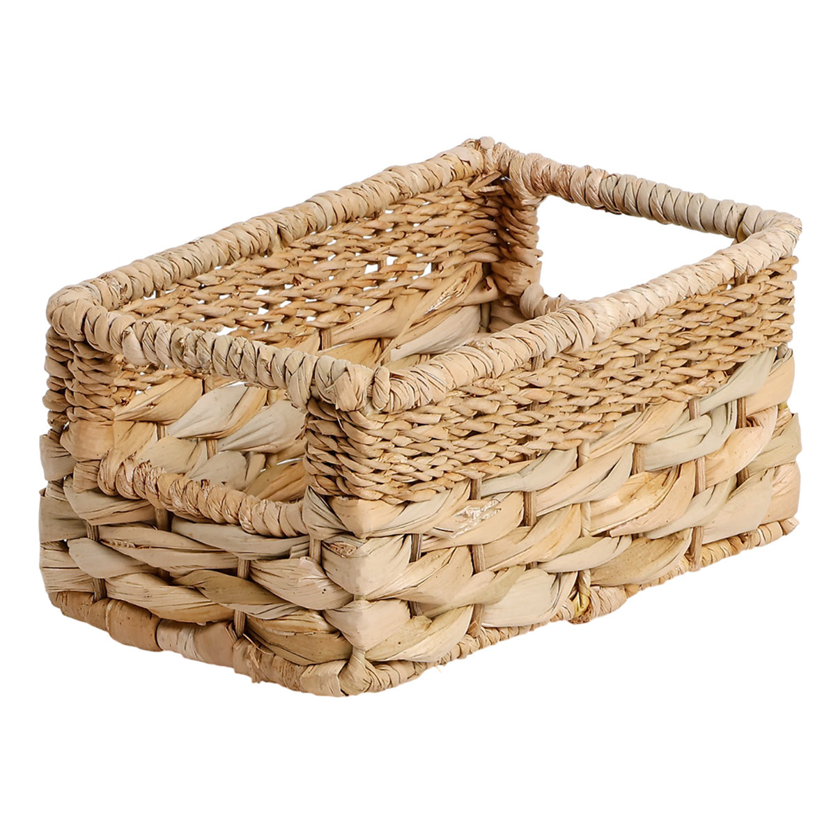 Water Hyacinth Rectangle Storage Basket - Natural, 9.0x5.0x4.0"