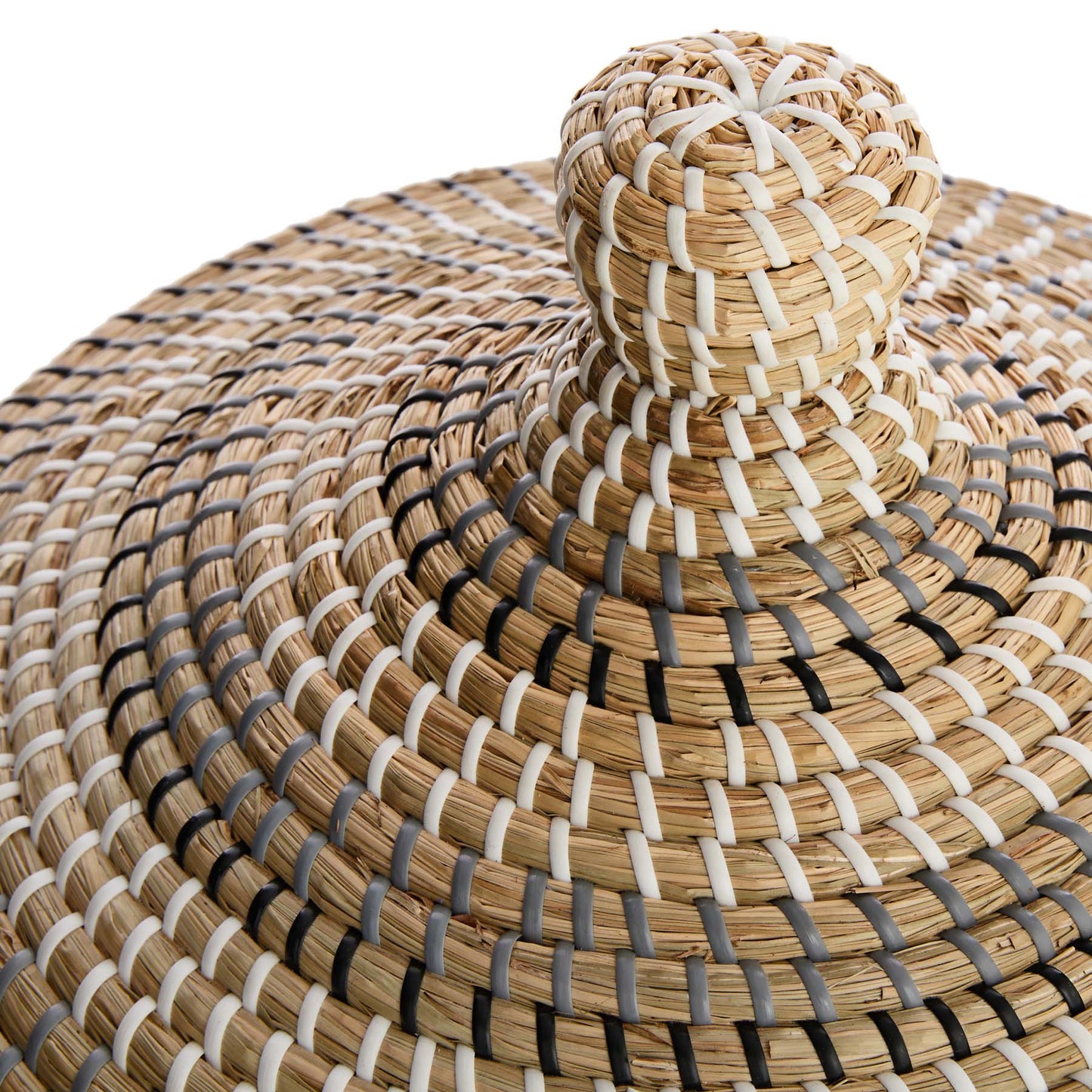 Seagrass Round Storage Basket - Multi, 14.0x14.0x21.4"
