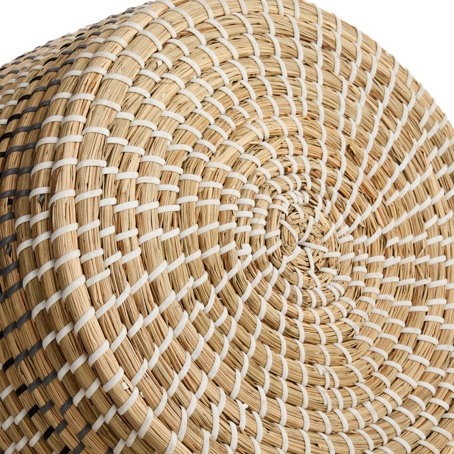 Seagrass Round Storage Basket - Multi, 14.0x14.0x21.4"