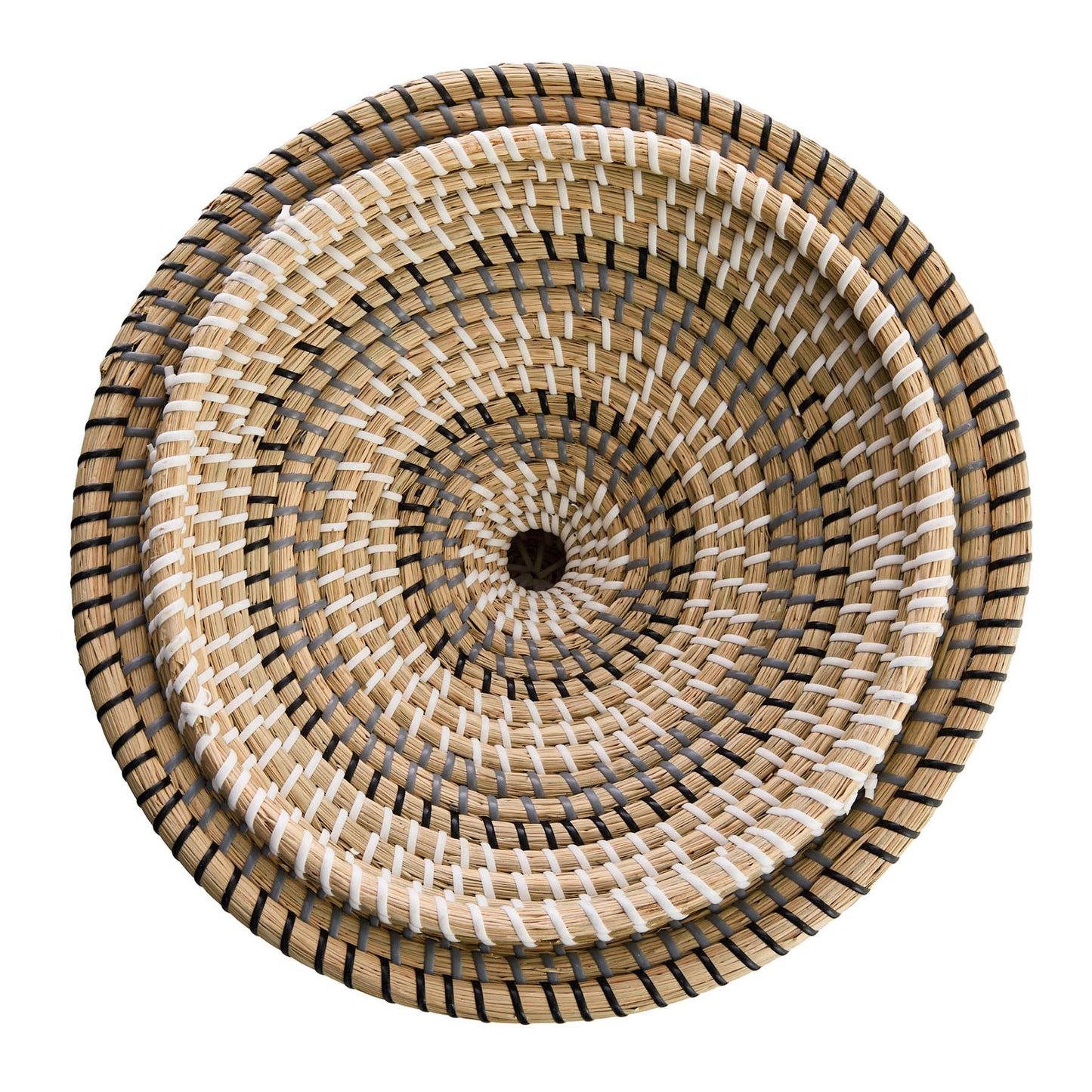 Seagrass Round Storage Basket - Multi, 14.0x14.0x21.4"