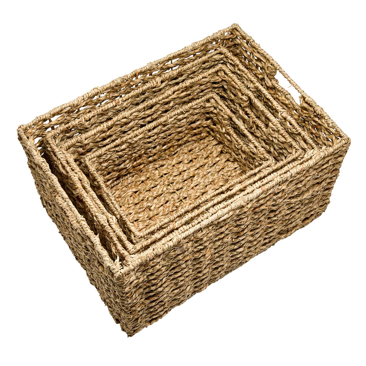 Seagrass Rectangle Storage Basket - Natural, 14.6x10.2x7.5"