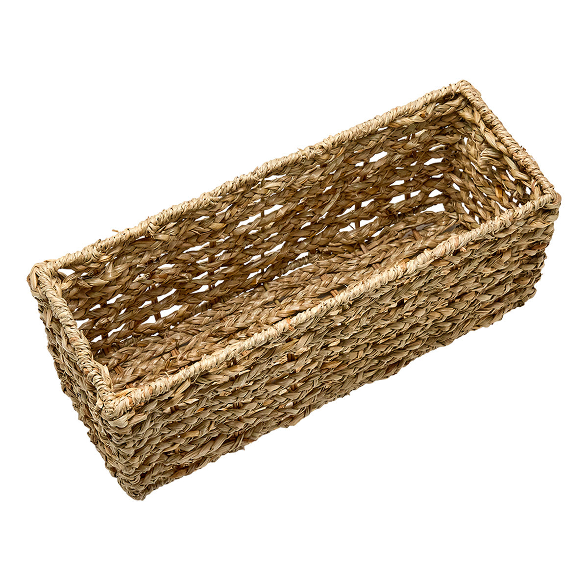 Seagrass Rectangle Storage Basket - Natural, 15.6x5.5x6.5"