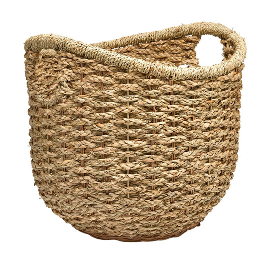 Seagrass Round Storage Basket - Natural, 16.9x16.9x15.6"