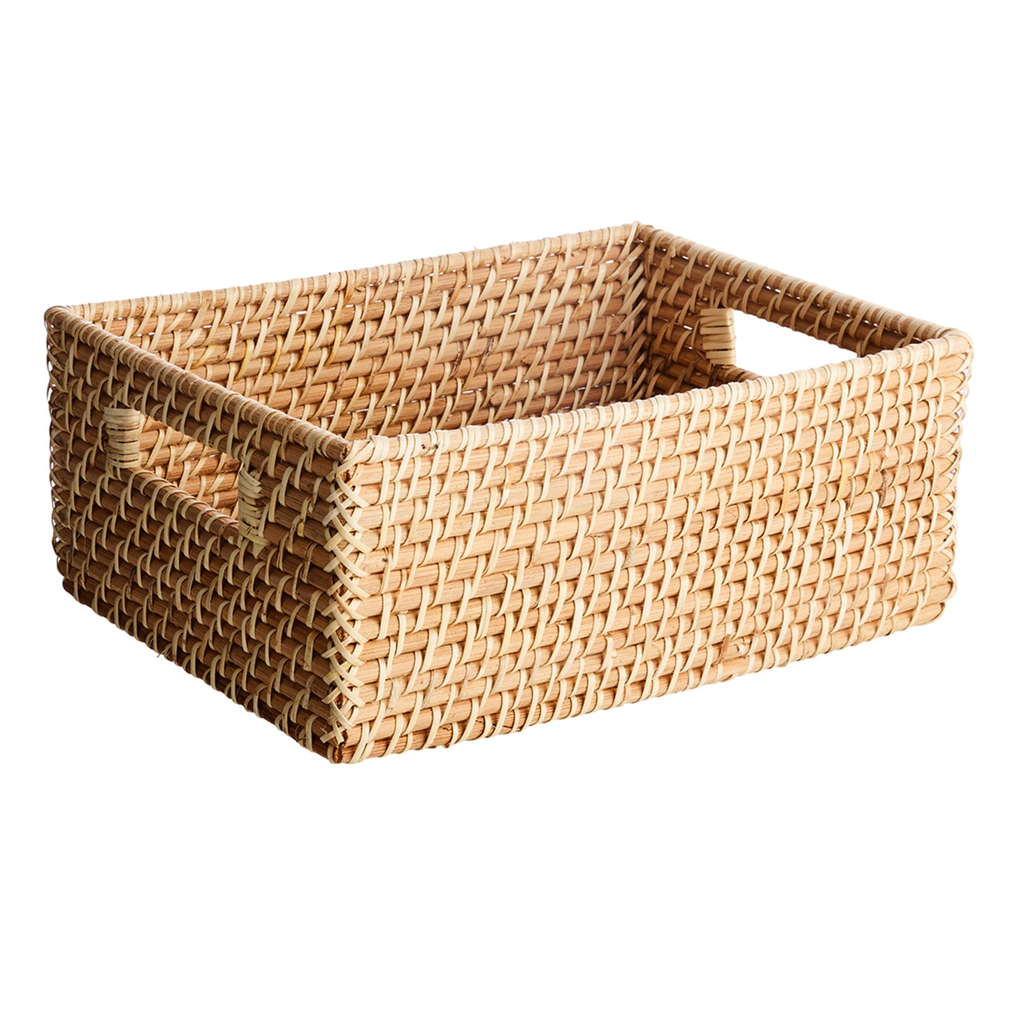 Rattan Rectangle Storage Basket - Natural, 13.2x9.4x5.3"