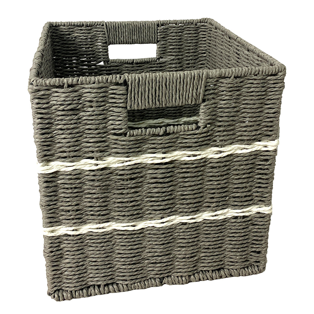Paper Storage Basket - Grey, 10.5x10.5x10.5"