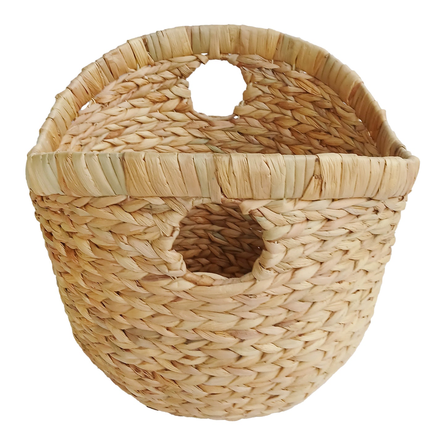 Water Hyacinth Round Storage Basket - Natural, 17.0x17.0x15.5"