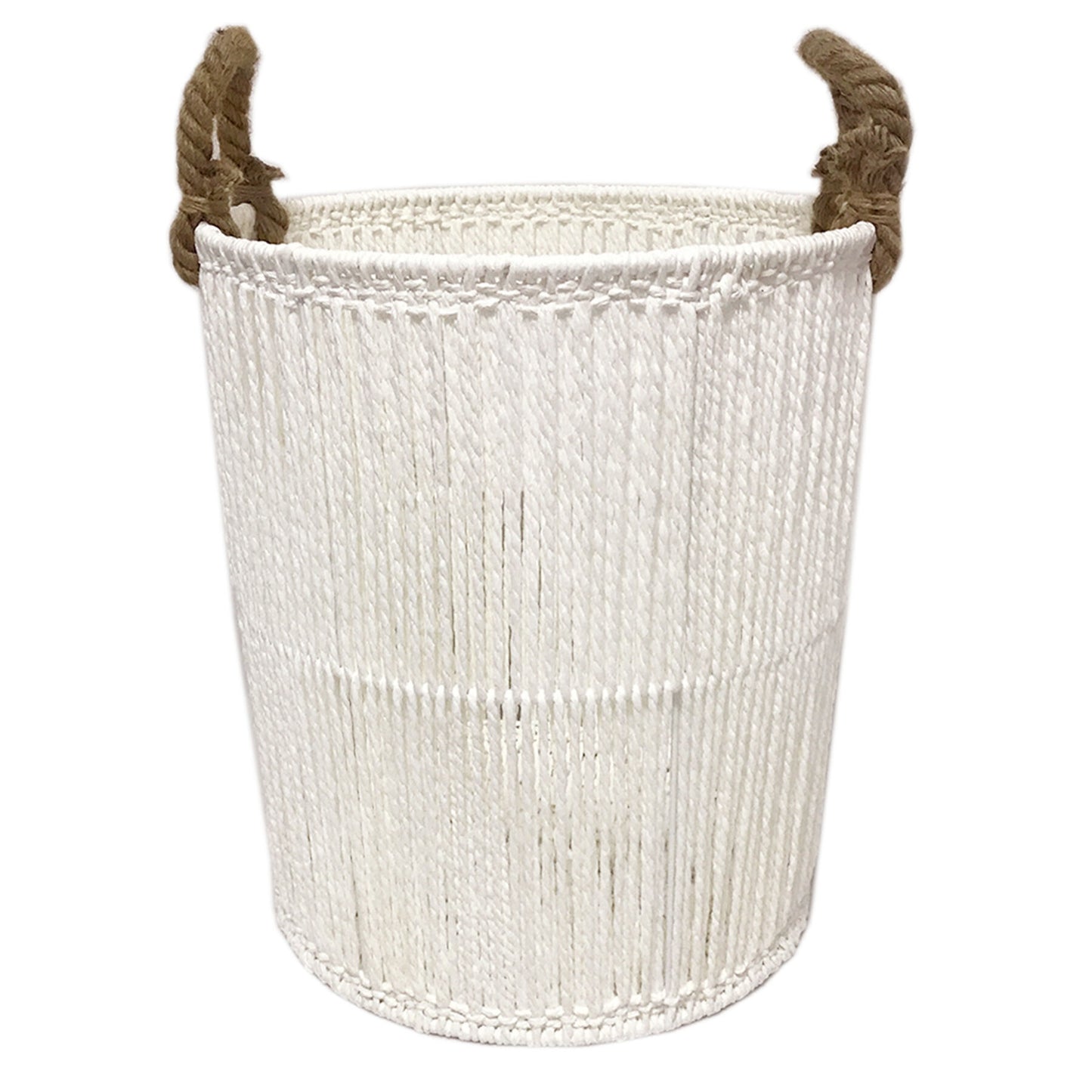 Paper Round Storage Basket - White, 14.2x14.2x16.1"