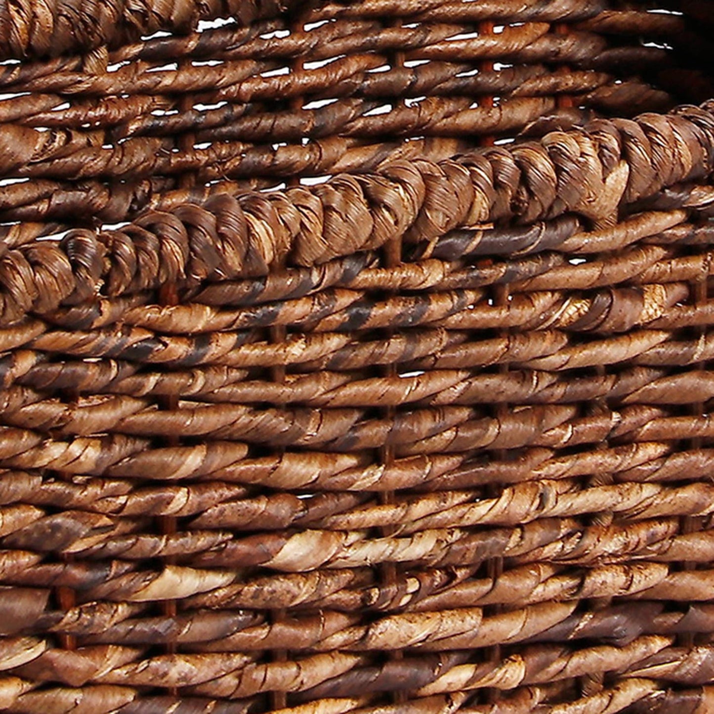 Abaca Rectangle Storage Basket - Brown, 12.0x7.5x5.0"